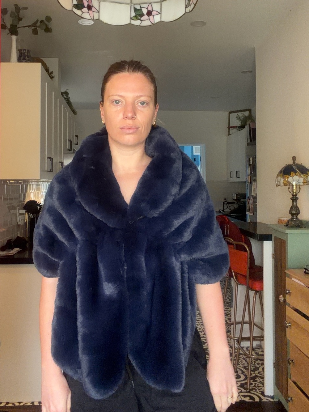 Faux fur stole/bolero shawl - Picture 3 of 14